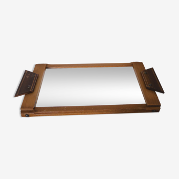 Mirror tray and wood