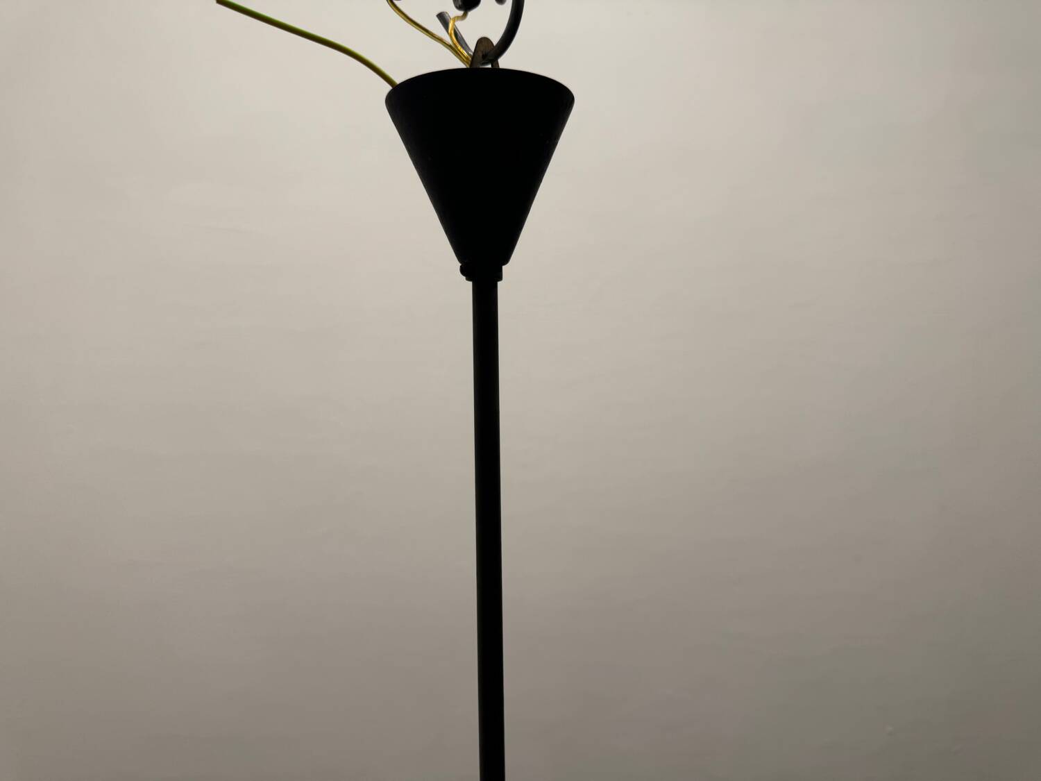 Italian Bronze Opaline Glass Chandelier 1950’s