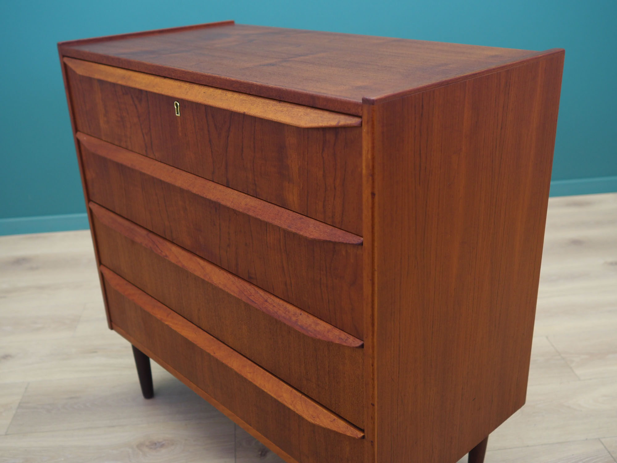 Teak chest of drawers, Danish design, 1970s, made in Denmark
