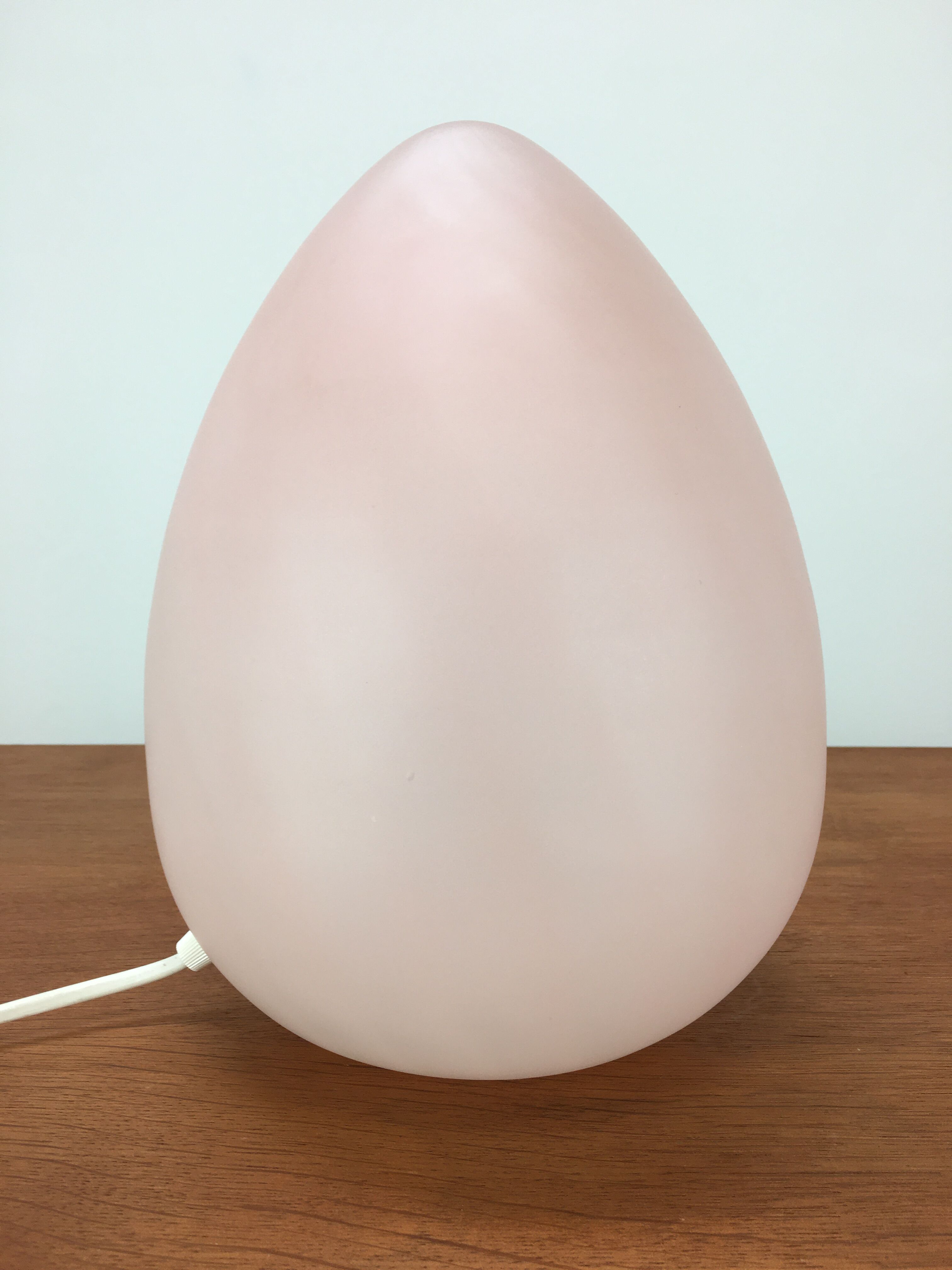Pink Murano glass egg lamp, 70s