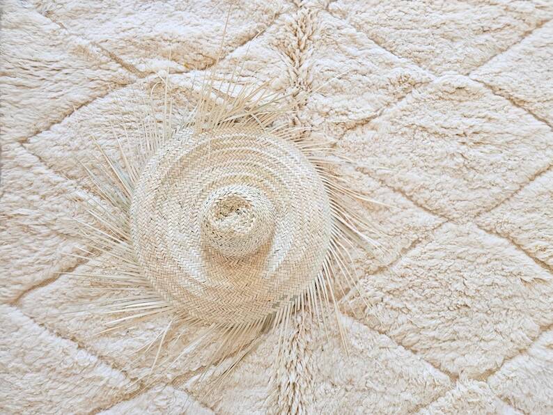 Beni Ourain rug in pure wool, handmade, traditional, 1.5/2.5 m.
