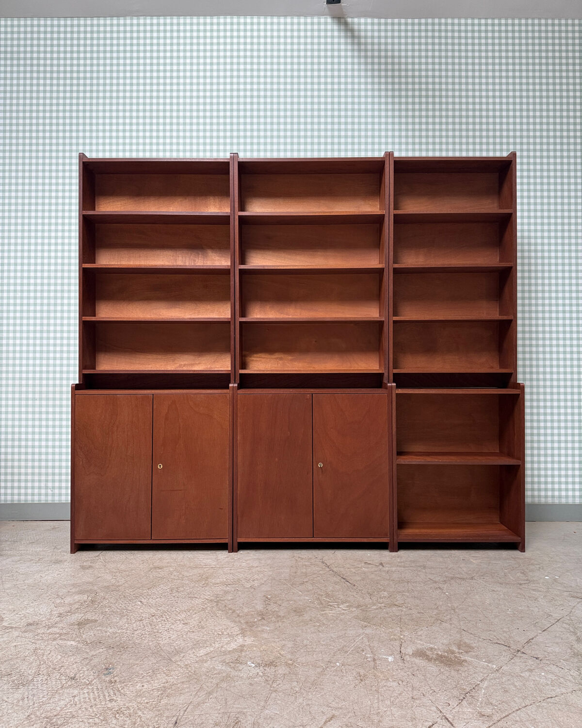 Vintage teak library from the 1960s.