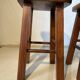 Pair of solid wood stools – vintage rustic style