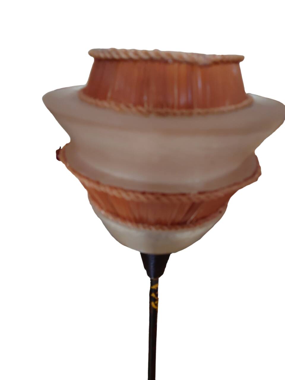 3 globe floor lamp in wrought iron and fiberglass, Tarogo, 1980