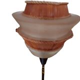 Lampadaire 3 globes en fer forgé et fibre de verre, Tarogo, 1980