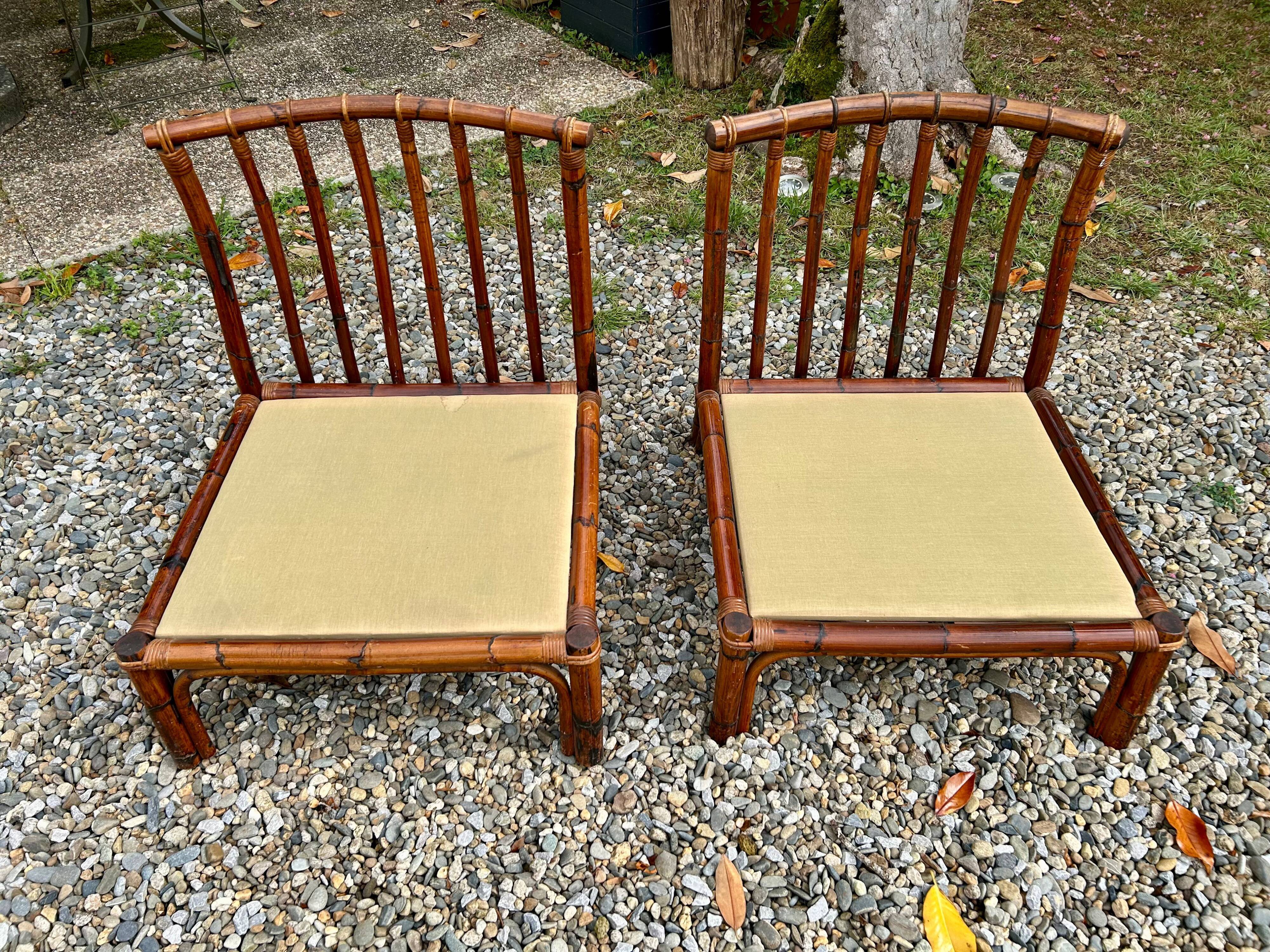 Rattan salon attributed to Alberto Smania.