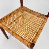 Danish teak and papercord side chair, 1960s