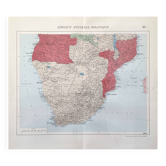 Vintage map of South Africa 38x43cm from 1950