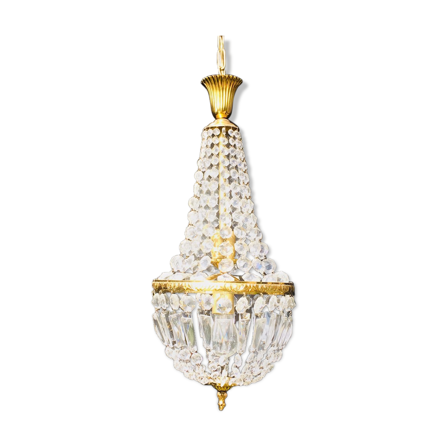 Grapevine balloon chandelier " hollywood regency " 50