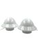 Space age Set of 2 opaline glass table Lamps, Italy 1970s