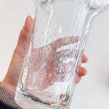 Draped blown glass vase