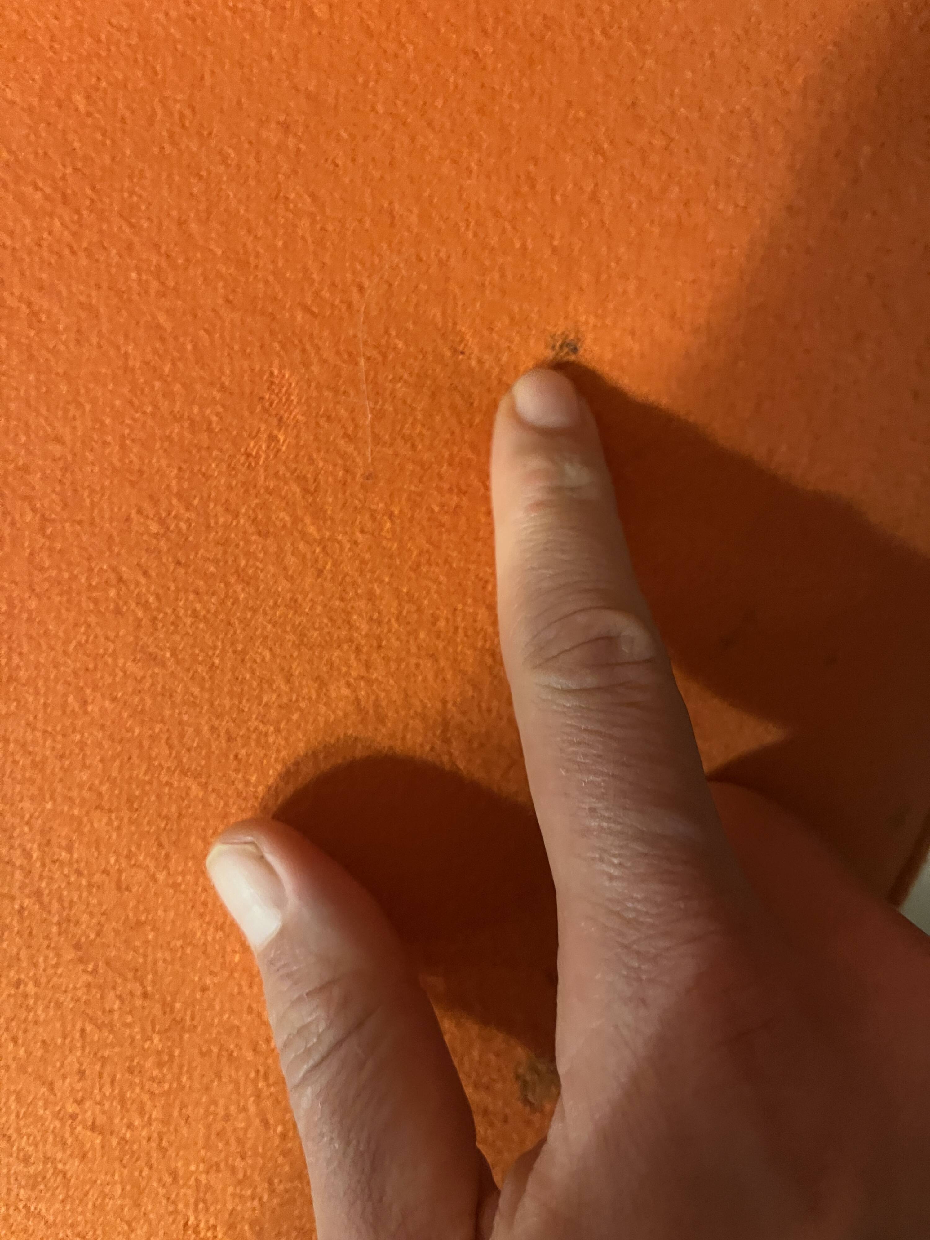 SITS Mokka swivel armchair in orange fabric — Scandinavian modern retro rounded design