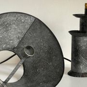 LAMPE Coeur ZINC Vintage