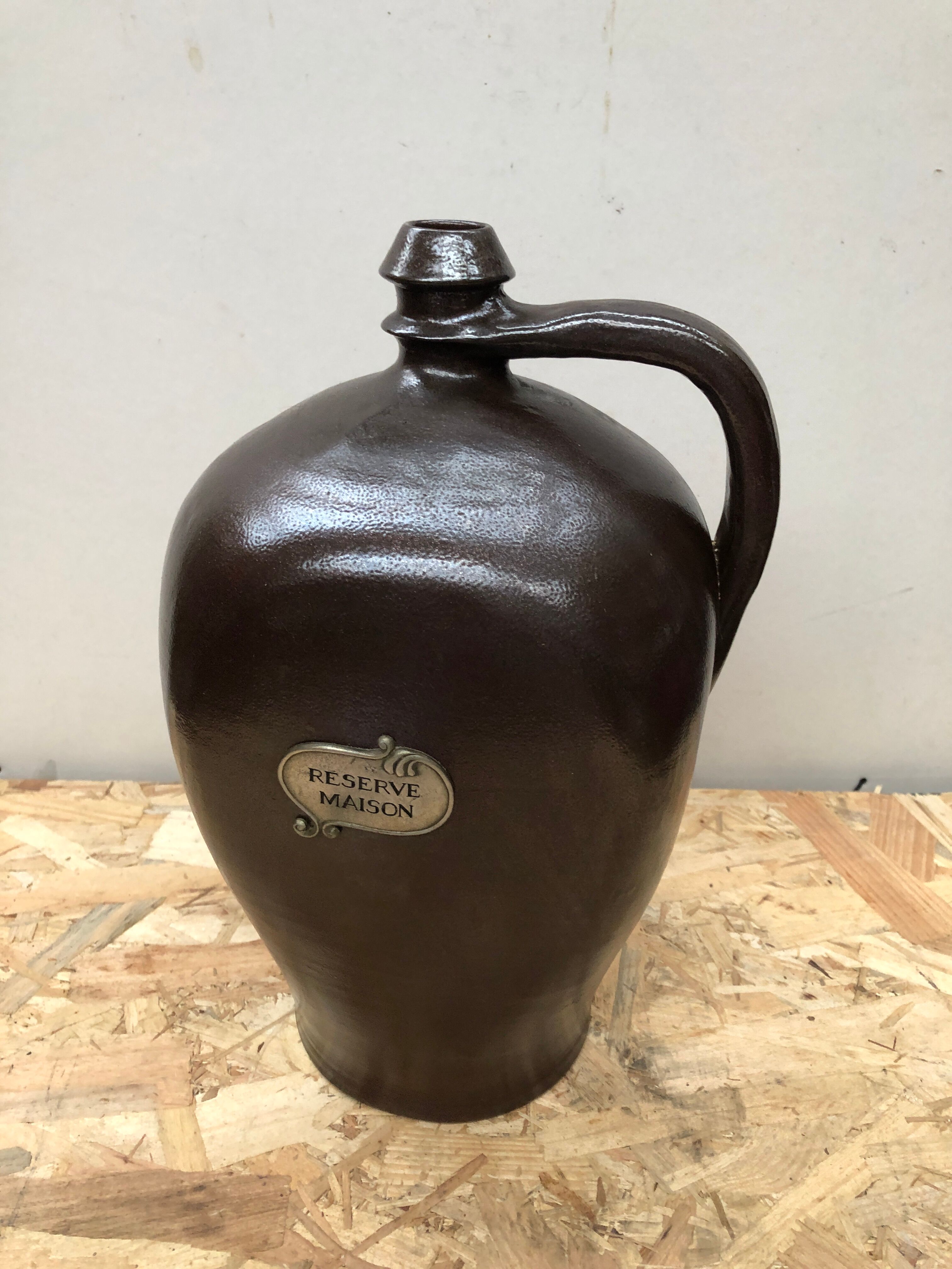 Old jar sandstone brown reserve house made in france vintage