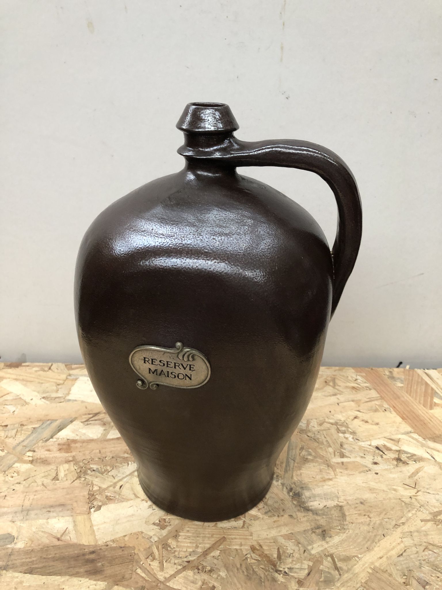Old jar sandstone brown reserve house made in france vintage