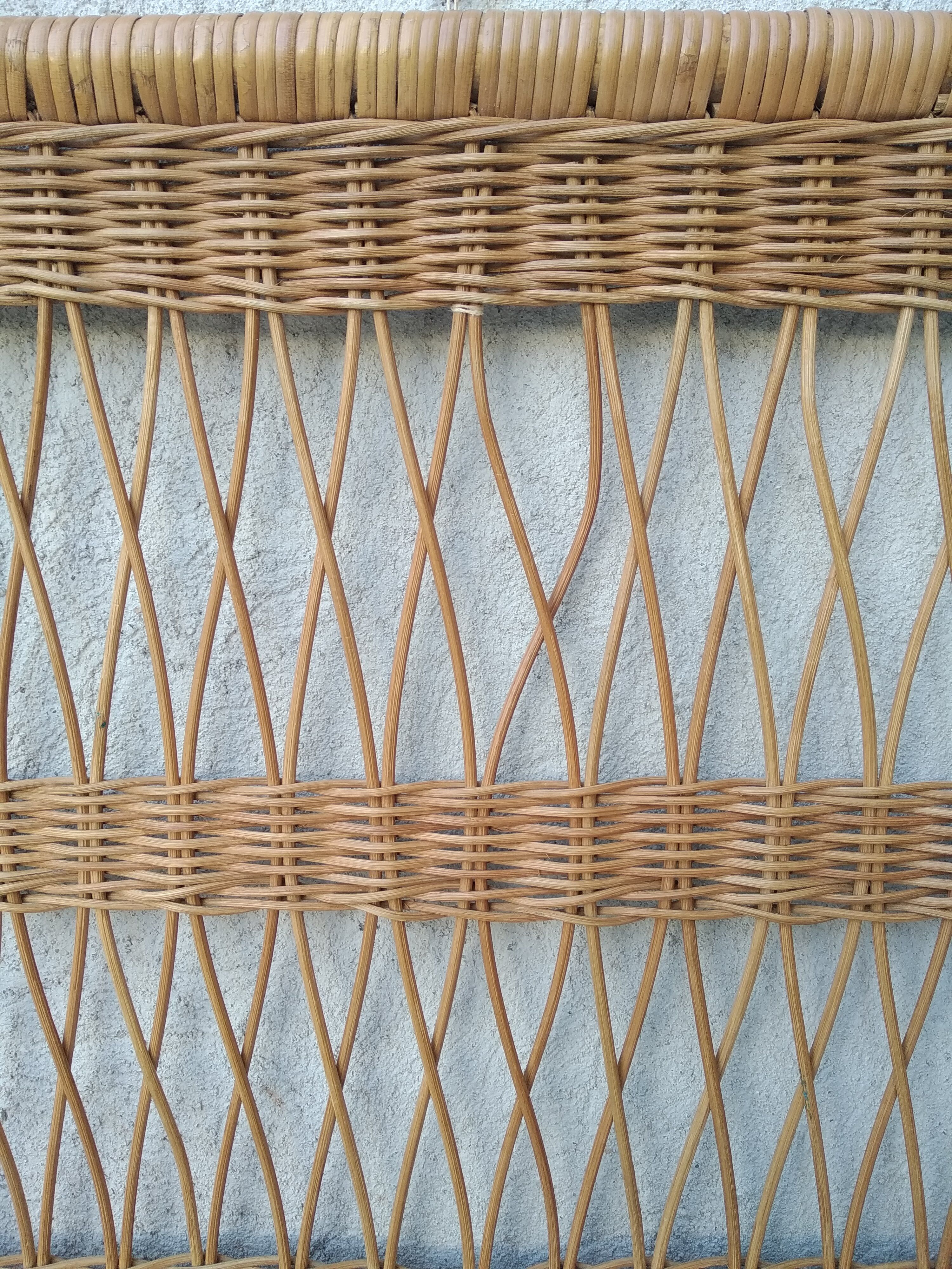 Vintage rattan headboard