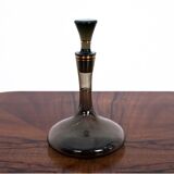 Black glass decanter, Poland, 1960s