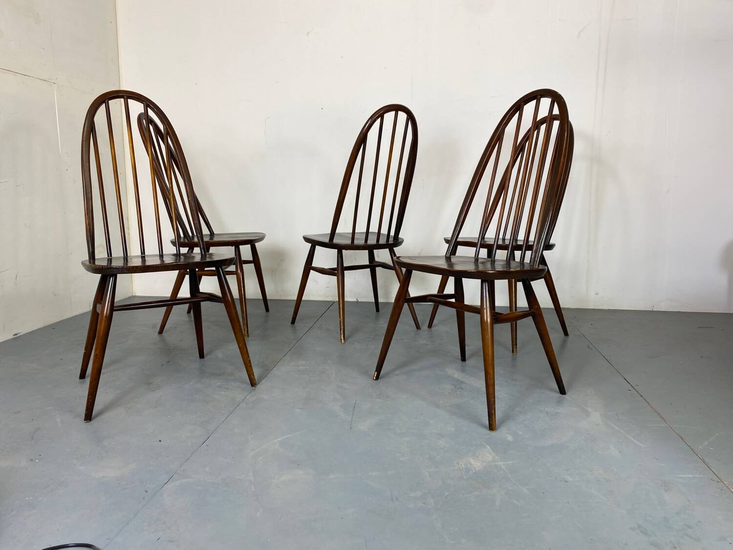 Vintage Scandinavian Style Dining Chairs by Lucian Ercolani for Ercol, Set of 5, 1960s