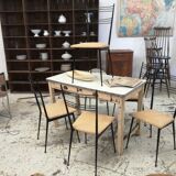 Enamelled tray craft table