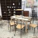 Enamelled tray craft table