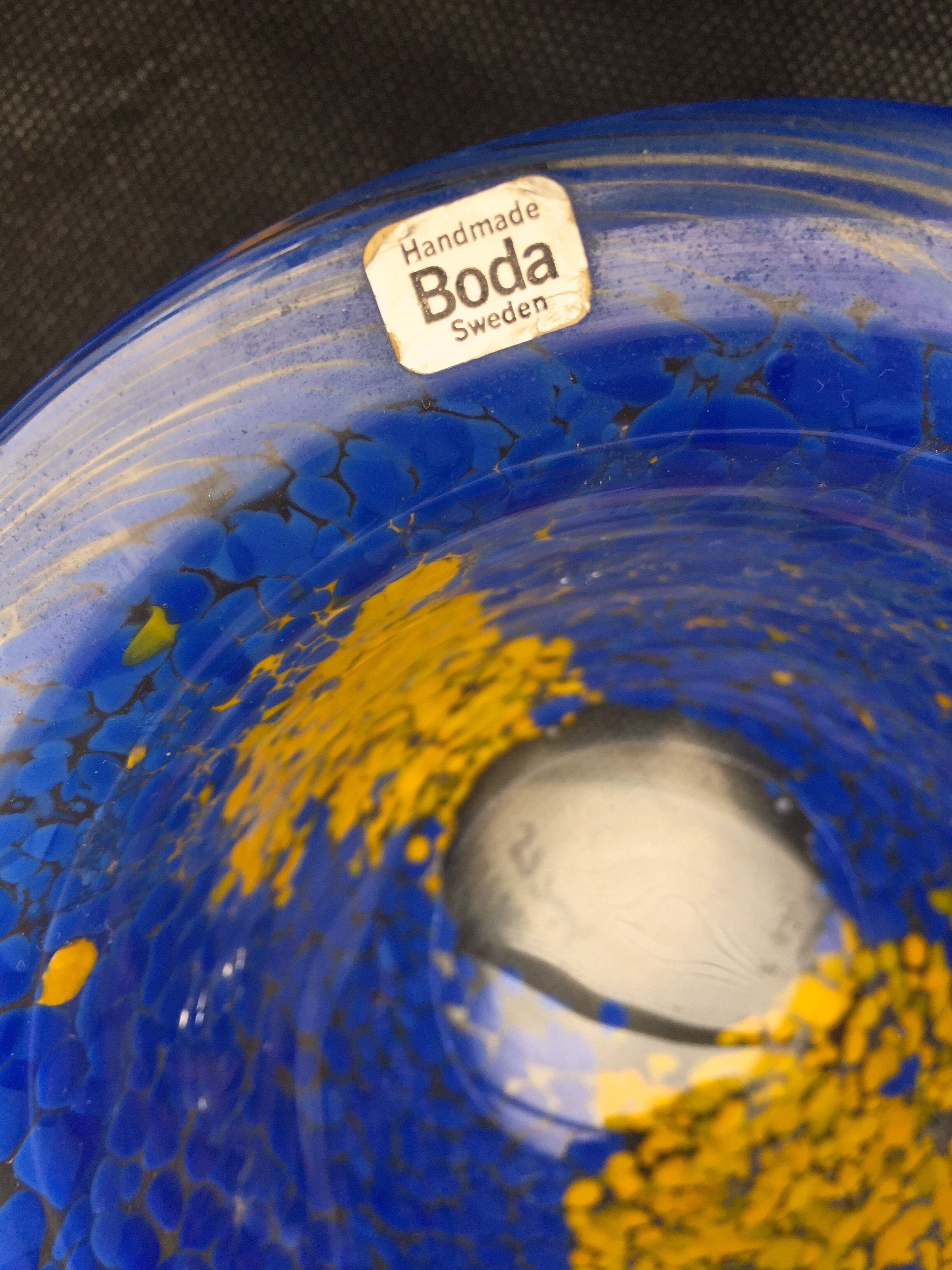 Vintage bol tintomara artist Ulrika Hydman vallien kosta boda glassware scandinavian design