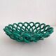 Vintage Vallauris green woven ceramic fruit bowl