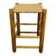 Vintage wooden and rope stool, 1960s