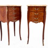 Pair of bedside tables, France, early 20th century.