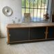 Two-sided counter sliding doors oak XXL 4m enfilade