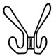 Vintage Ikea Frän Wire Metal Coat Racks / Wall Coat Rack