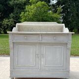 Antique bathroom cabinet with marble