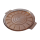 Plat rond en verre rose