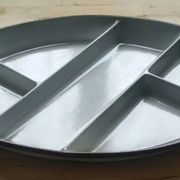 Dish with ceramic compartments