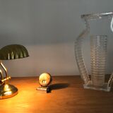 Vintage shell bedside lamp design 80 brass solid