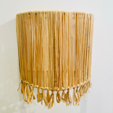 Raffia wall lamp