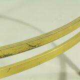 Vintage Round Brass Coffee Table, 1980s