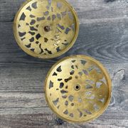 Paire de Bougeoirs Art Nouveau en Bronze Doré
