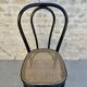Bistro chair in black lacquered wood and seat in cannage