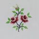 Oval shallow dish Moulin des Loups Orchies model Two Roses