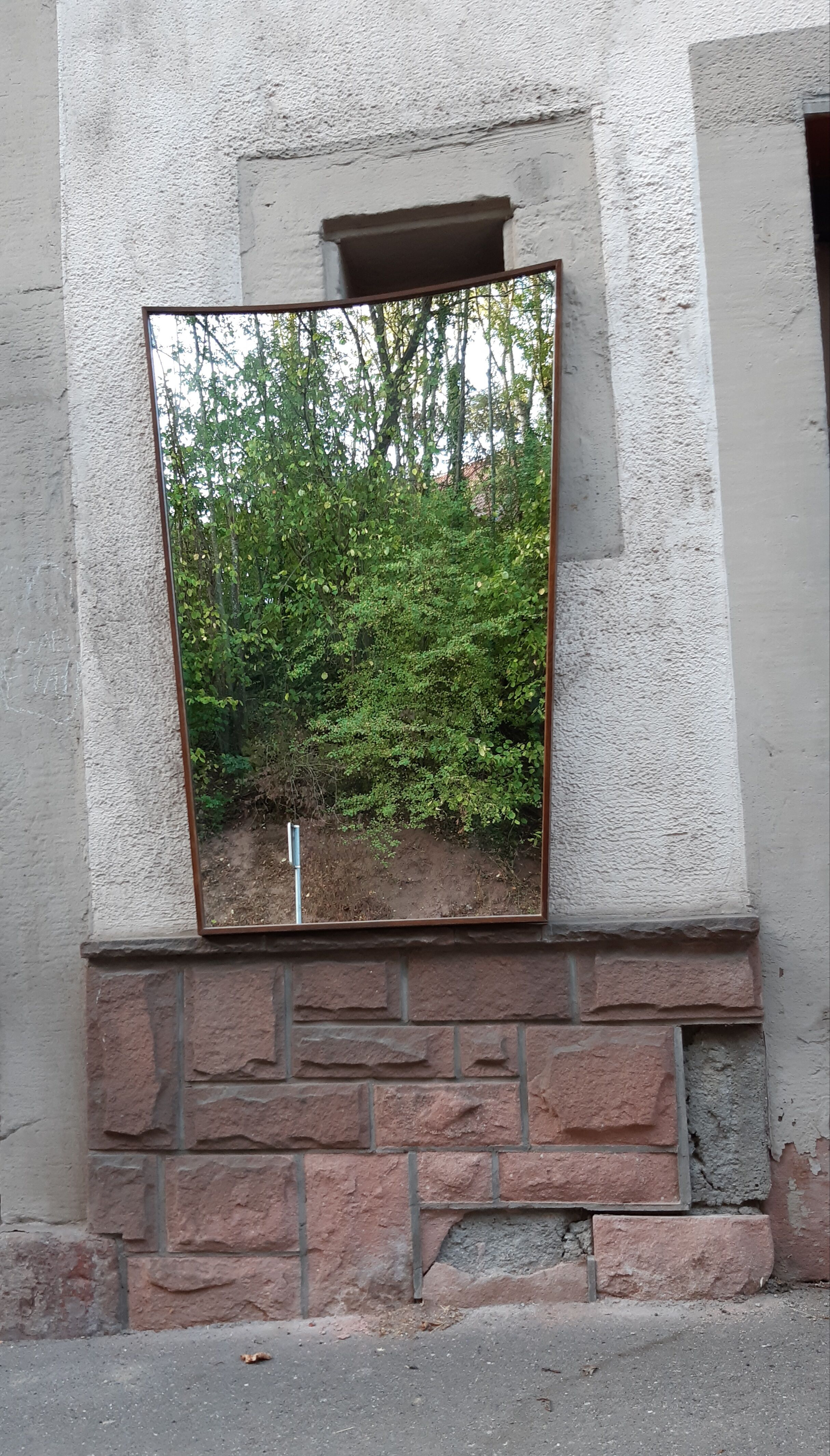 Vintage asymmetrical mirror