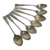 Cuillères en laiton Art Déco, années 1950, ensemble de 6