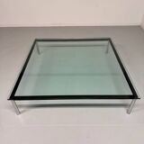 XXL coffee table LC10 design by Le Corbusier for Cassina, 1980s, glass.