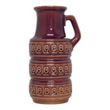 vintage brown West Germany Scheurich can vase