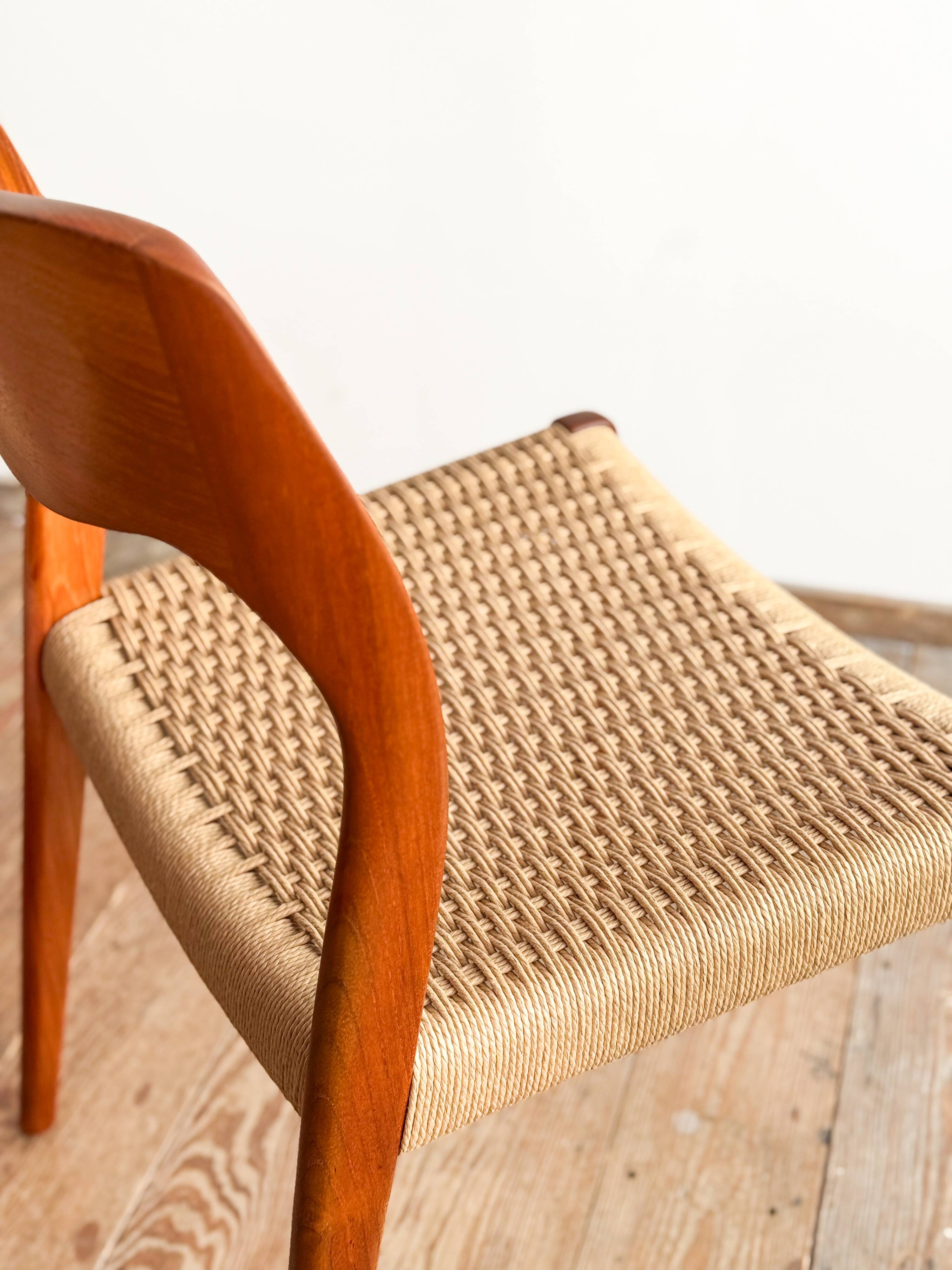 Set of 4 chairs 71 in teak by Niels O. Møller, JL Moller, Mid Century