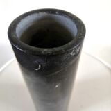 Cylindrical vase roll in black Carrara marble