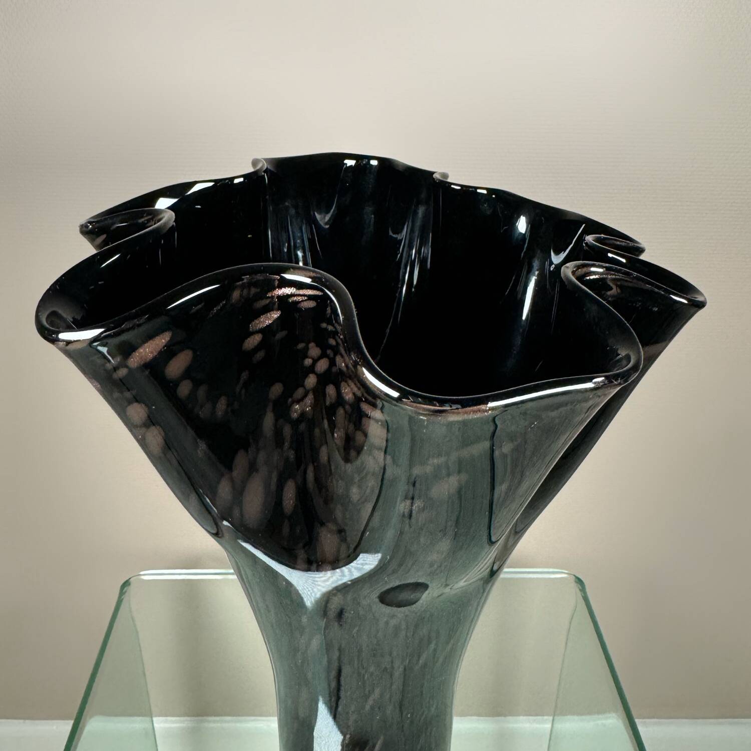 Large Murano aventurine vase from the 60s