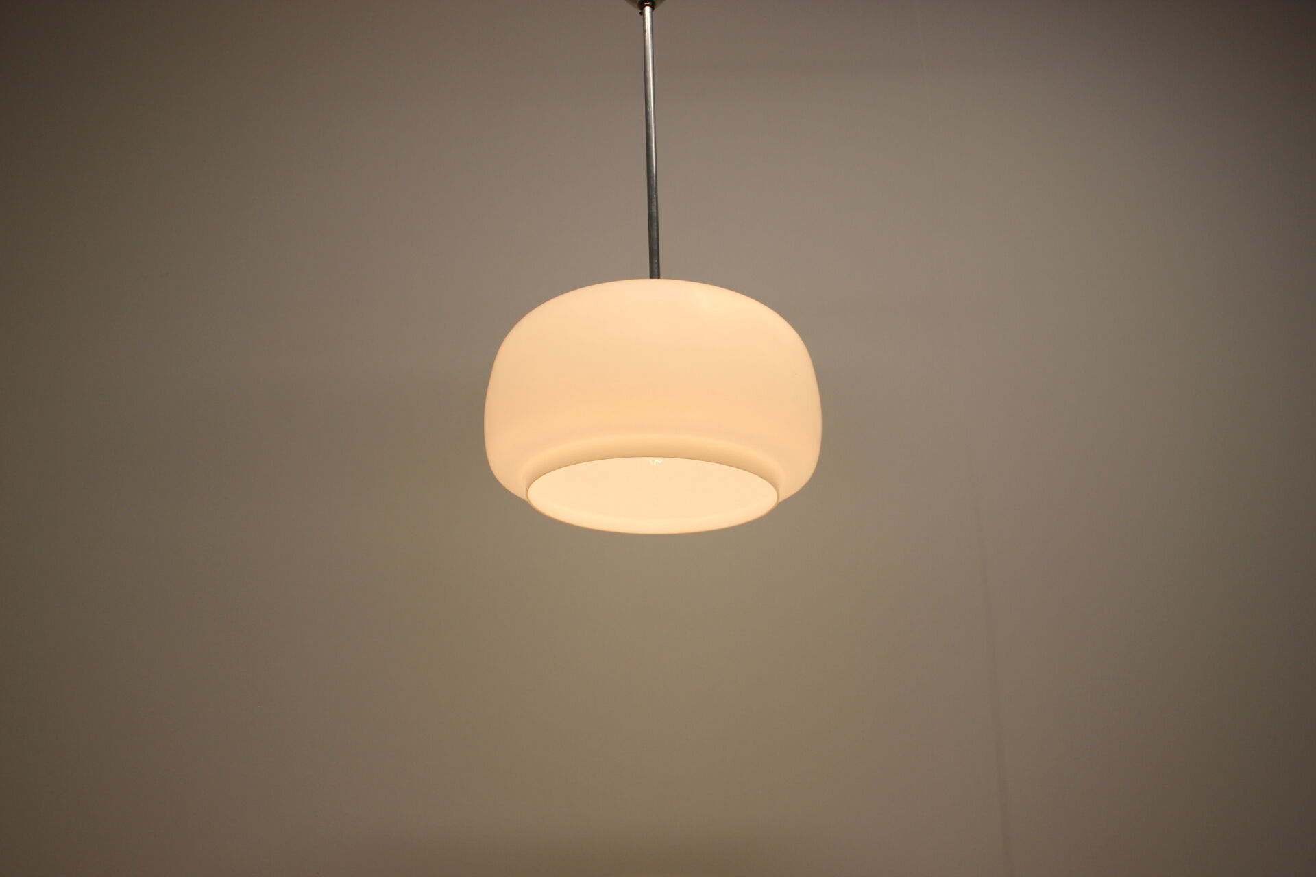 Art deco big glass pendant lamp, 1930s