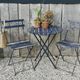 Wooden and metal garden lounge set