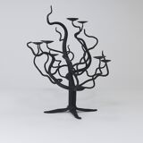 Brutalist Sculptural Chandelier Tree of Life Hand-Forged, 1970s