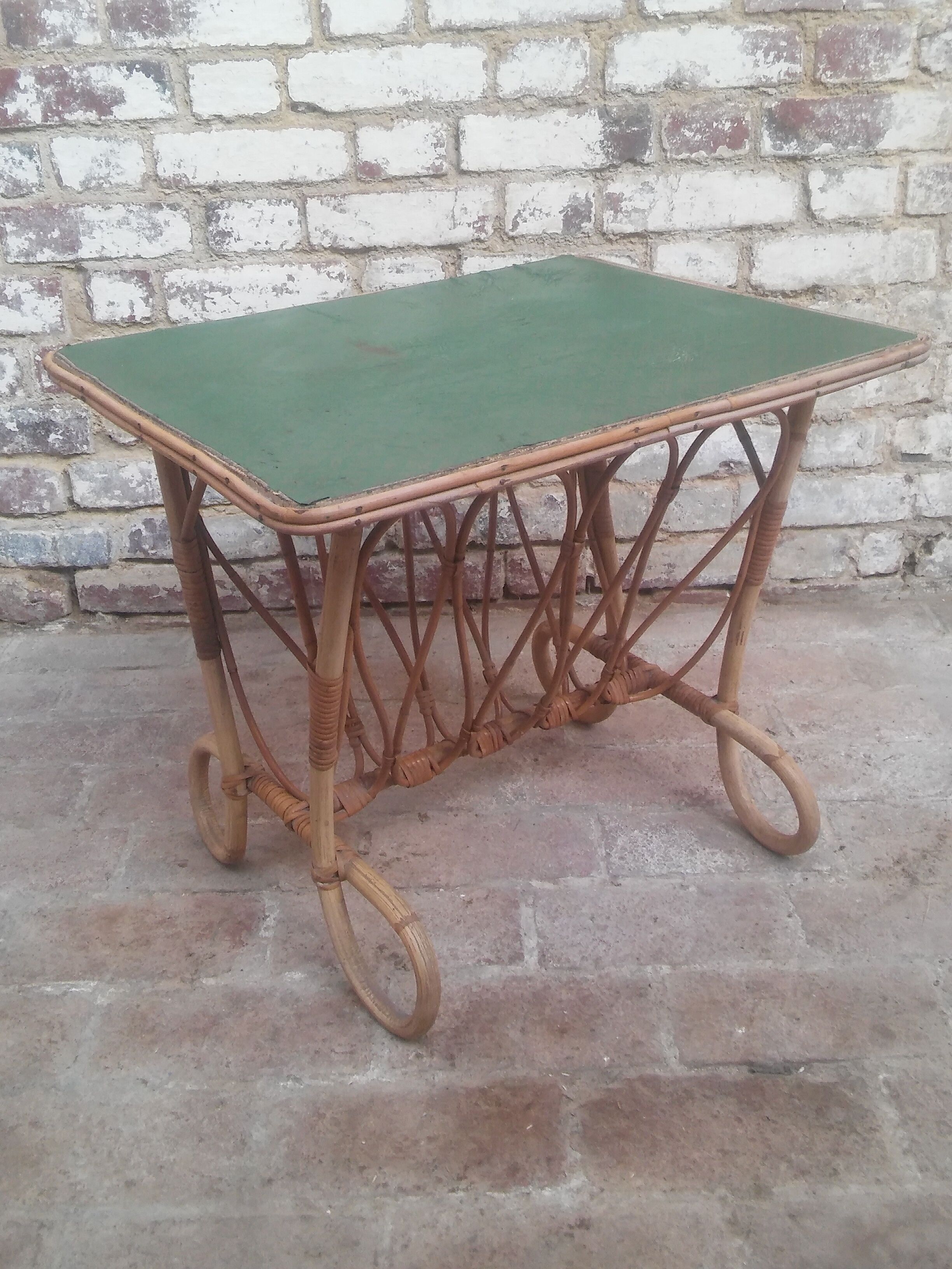 Rattan coffee table 1950